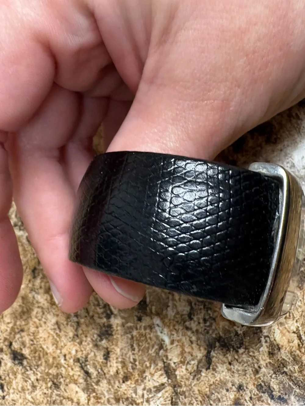 Diesel Women’s Cuff Watch Wide Black Band Square Face Quartz Y2K Style